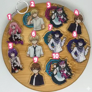 Danganronpa Acrylic Keychains: Anime Character Charms