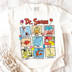Dr Suess Day Shirt | Read Across America Cartoon Characters Shirt | Read Across America Shirt | Dr Suess Party | Cat In The Hat Tee