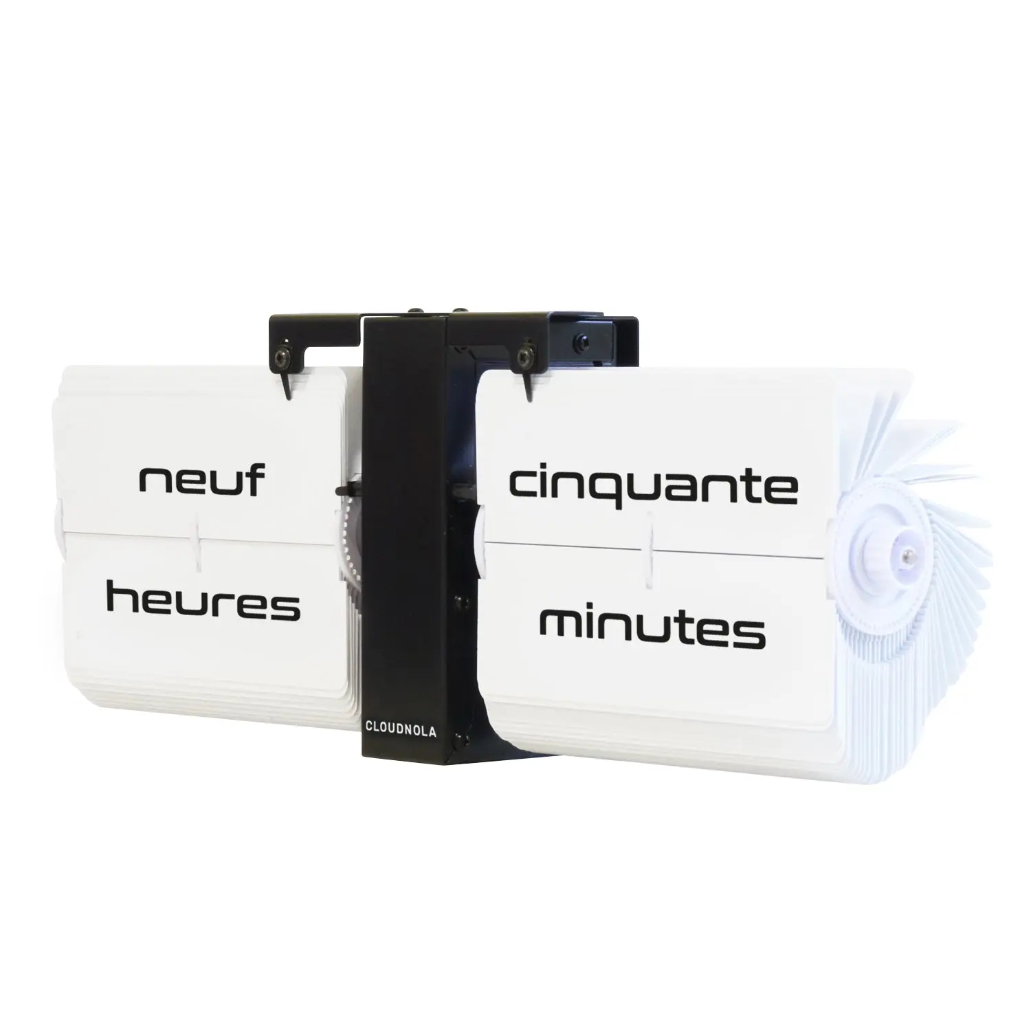 Flipping Out Text Français / French - Flip Clock - Flip Flap - Battery Operated - Table - Wall - Text