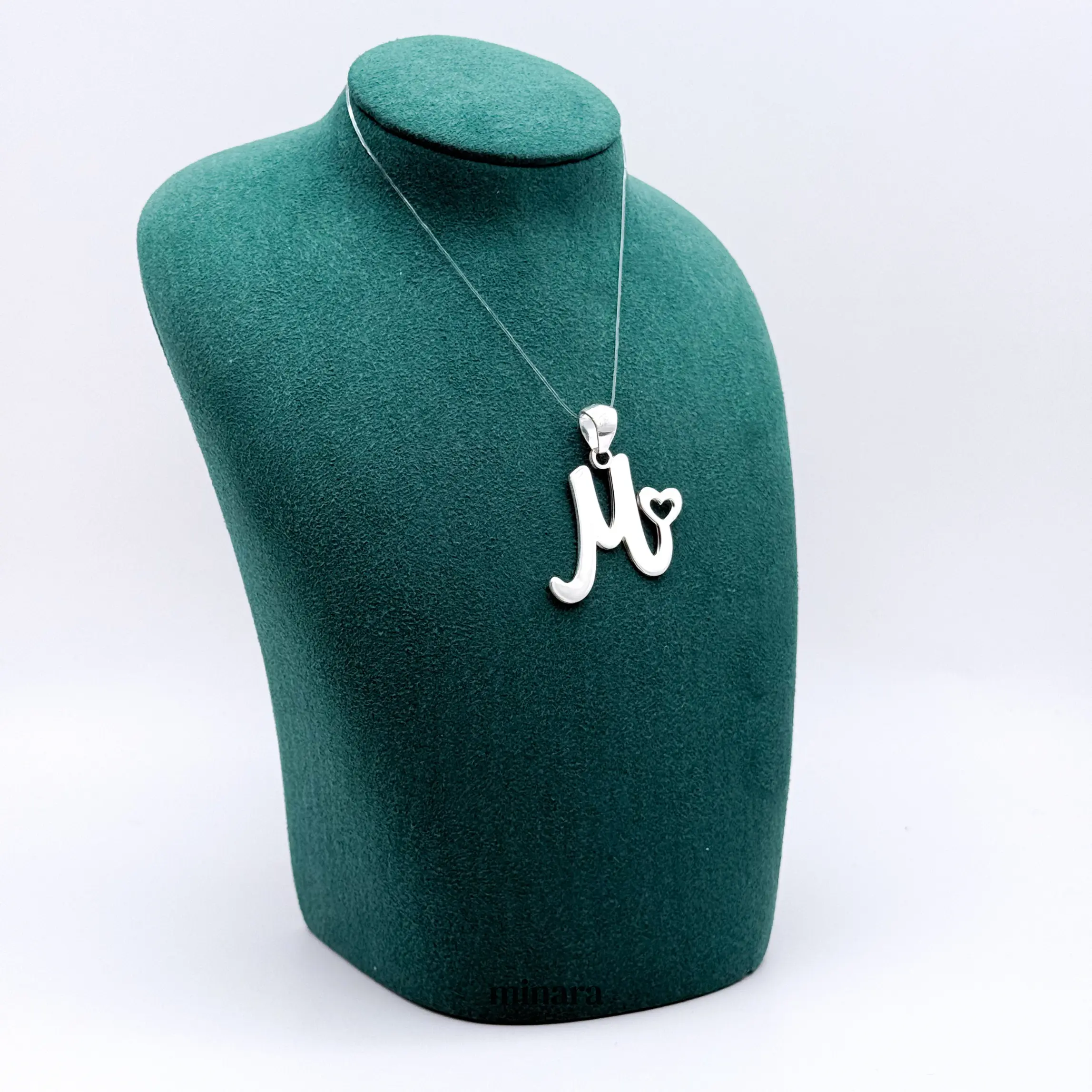 MINARA 950 Silver INITIAL Large Pendant 1.5''