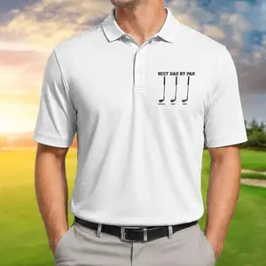 Personalized Golf Dad Polo Shirt Custom Name Best Dad By Par Gift