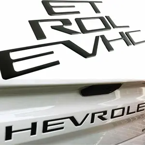 Tailgate insert letters stickers for trucks Compatible with 2019 2020 2021 2022 2023 2024 2025 Chevy chevrolet Silverado 3D Emblems Badge，Strong 3-M Adhesive Automobile Decals Car Vehicle Decoration Automotive Accessories