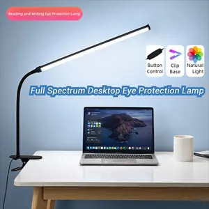 LED Clip-On Desk Lamp, Creative USB Eye-Care Light, Student Learning Reading Lamp, Beauty Manicure Tattoo Eyebrow Table Dorm Three-Color Adjustable, Adjustable Lights, Dimmable Desk Light, Adjustable Leds, Desktop Light