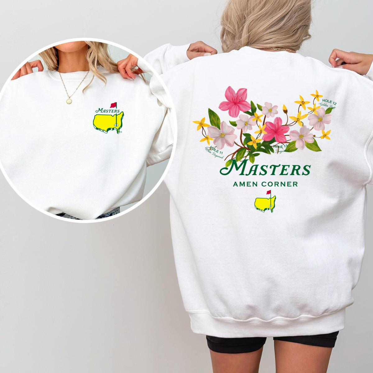 Masters Amen Corner Golf Sweatshirt,Trendy Sportswear Gift,Casual Menswear,Womenswear Cotton Long Sleeve Streetwear Top|Gifts for Golfer|golf gifts|golfer gifts for men and women