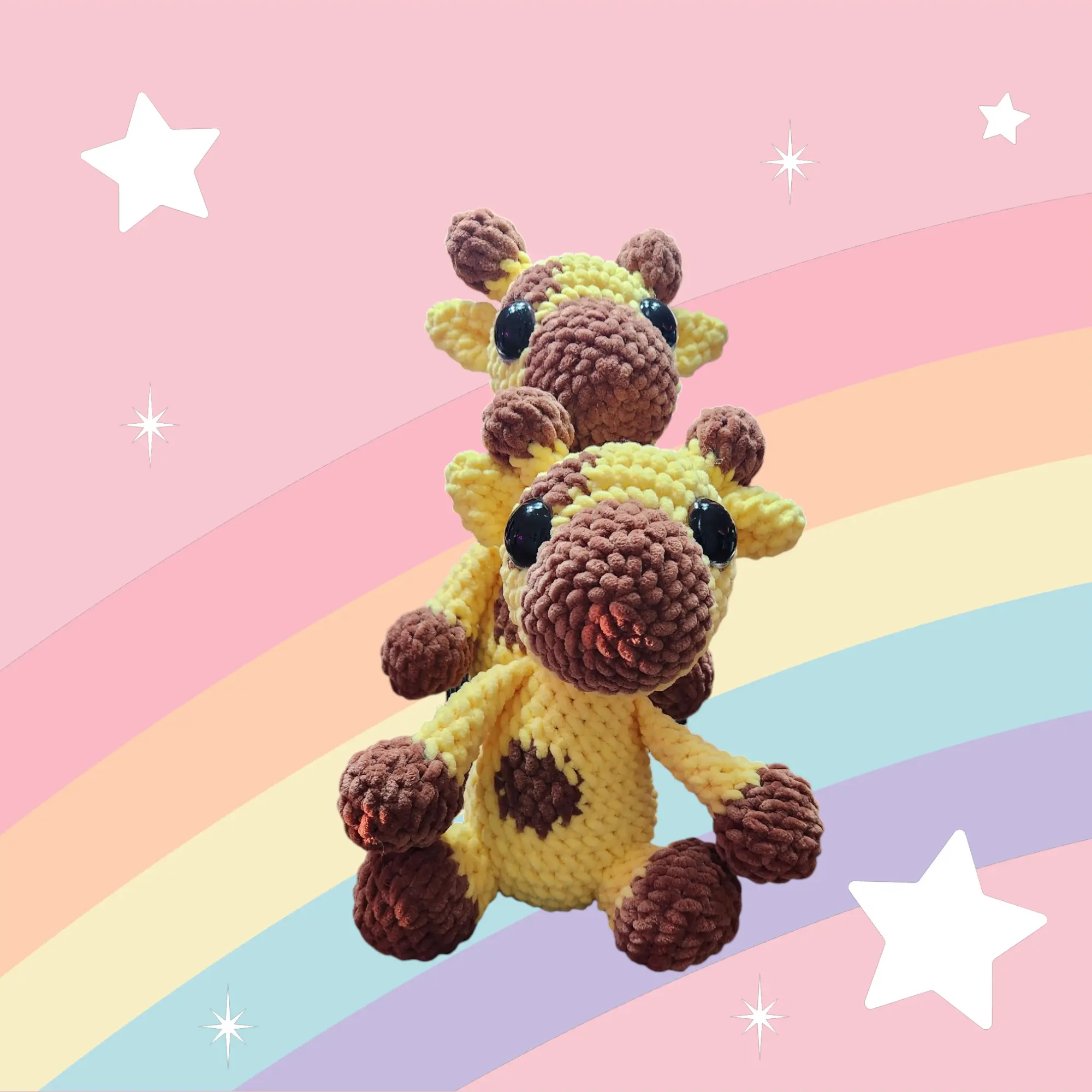 Handmade Crocheted Giraffe - Adorable 13-Inch Tall Plush Toy