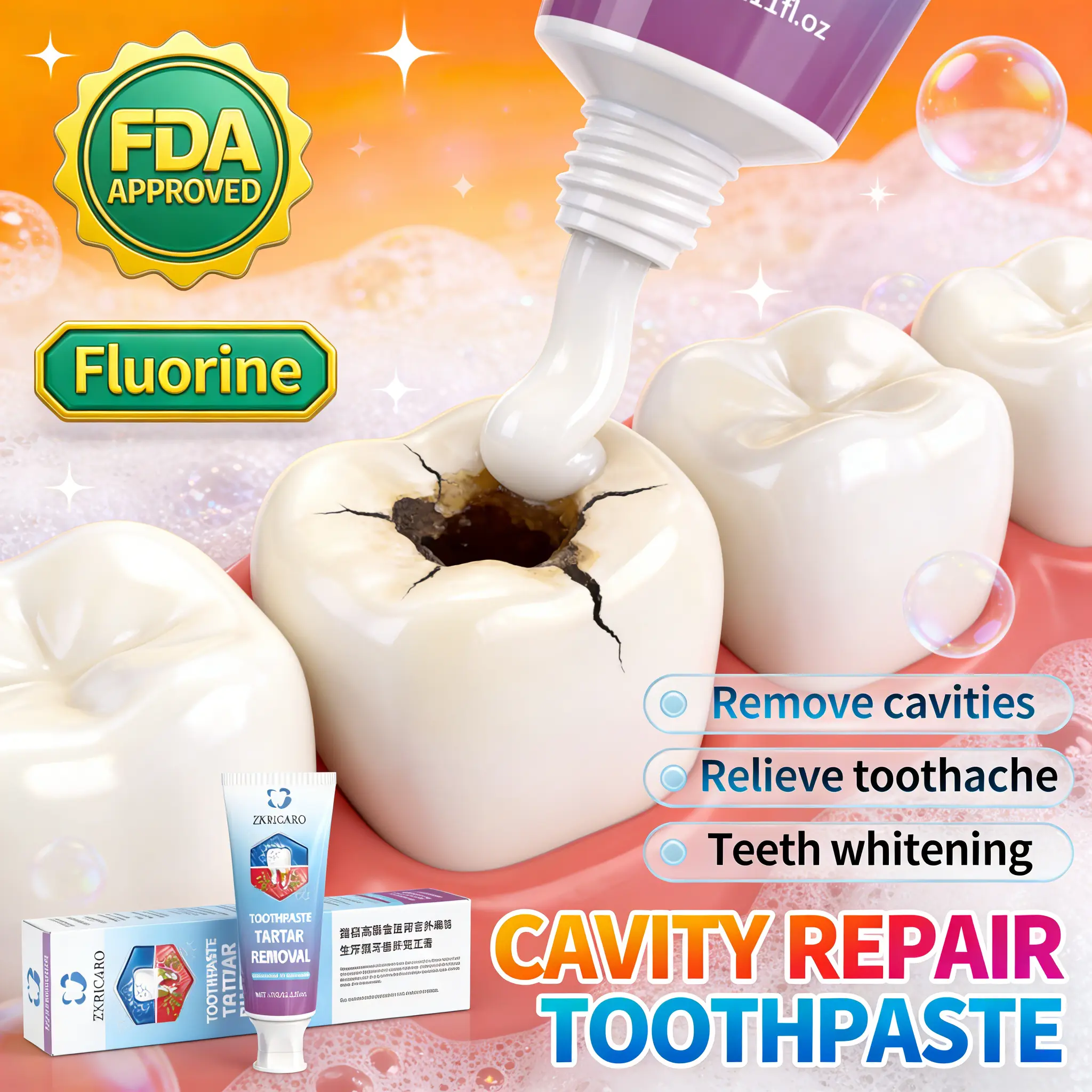 Clinical Strength Cavity Protection Toothpaste, Professional Fluoride ...