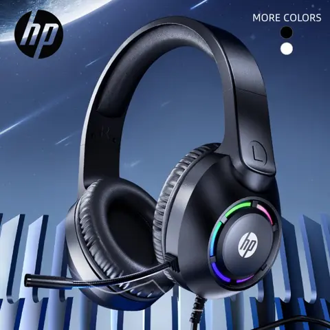 HP Wired Headset with Microphone, Wired Headphone, Computer Headset, Light Weight Headphones, PC Headsets for Desktop, Laptop, Lightweight and Comfortable, Business Office, Gaming, Casual Audio/Video, Gift for Your Boyfriend