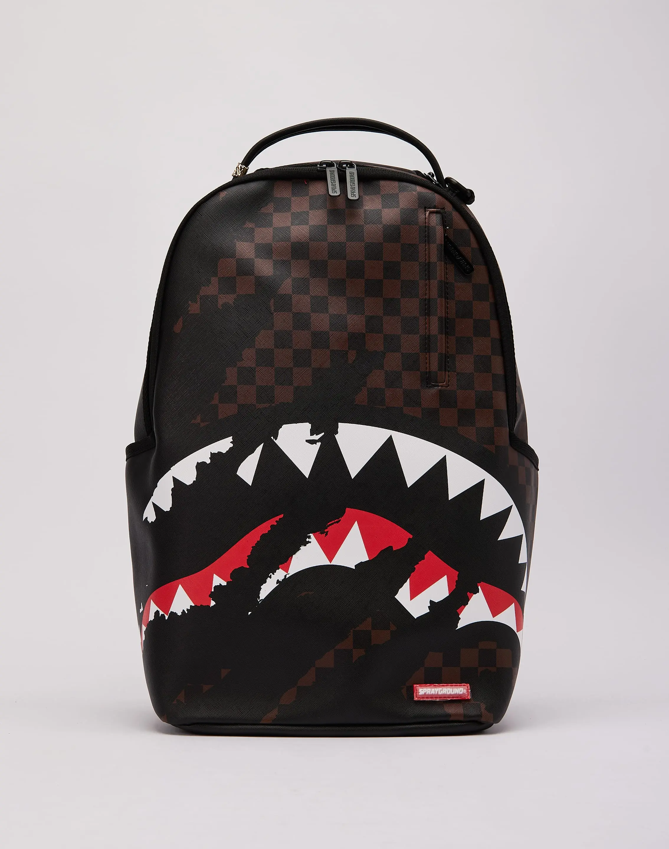 Mens Sprayground Claw Tear Check Backpack Mens Sprayground Claw Tear Check Backpack