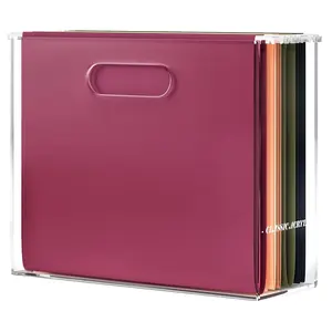 Classic Acrylic Desk File Organizer - Modern Storage Box for Office and Home