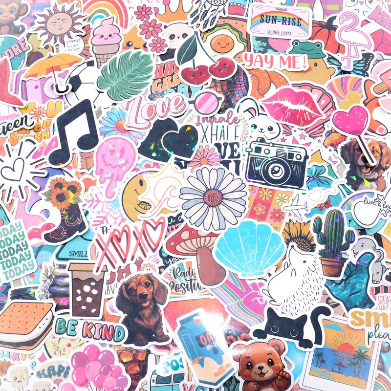 300 PCS Summer Water Bottle Stickers, Cute Ocean Themed Stickers for Hydro flasks Stanley Cups PacksVinyl Waterproof Stickers for Water Bottles, Skateboard Phone Laptop for Kids Teens Girls