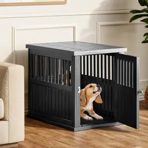 29.5" Dog Crate Furniture，Waterproof  Indoor Outdoor Dog Kennel with Safety Lock, Multi-Purpose Side Table TV Stand for Small Medium Dogs, Stain Resistant Easy Clean Pet Cage