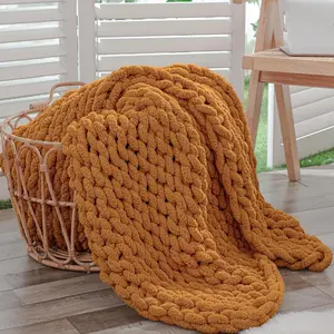 Chunky Yarn Knit Blankets for Cozy Nights - Soft and Warm