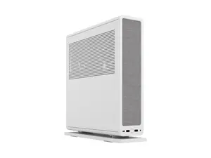 Fractal Design Ridge White Mini-ITX Slim Small Form Factor Console PC Case with PCIe 4.0 Riser