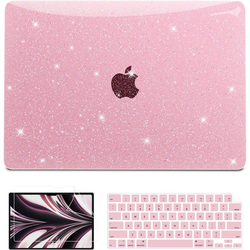 Glitter Clear Case Compatible with MacBook Air 13 inch 2025 2024-2022 M4 M3 M2 (Model A3240 A3113 A2681), Sturdy Hard Shell with Keyboard & Screen Cover for MacBook Air 13.6", Glitter Clear Case Compatible with MacBook Air 13 inch 2025 2024-2022 M4 M3 M2 (Model A3240 A3113 A2681), Sturdy Hard Shell with Keyboard & Screen Cover for MacBook Air 13.6",