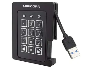 Apricorn Aegis Padlock 2 TB SSD 256-Bit, FIPS 140-2 Level 2 Validated Ruggedized USB 3.0 Encrypted External Portable Drive (ASSD-3PL256-2TBF)