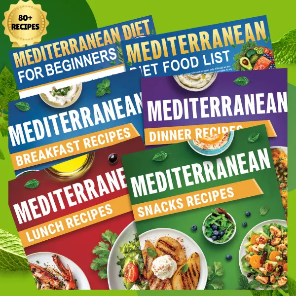 Mediterranean Diet for Beginners & Seniors, Simple–Convenient–Smart–Easy to Use, 28-Day Meal Plan Chart, Mediterranean Diet Food List, 80 Heart Healthy Recipes, Blue Zone & Low Cholesterol Food