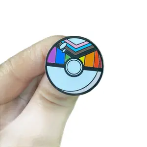 Progress Pride Flag Pokeball Enamel Pin + Rainbow Rapidash Hard Enamel Pin fashionable