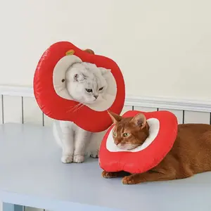 ZEZE Red Apple Pet Recovery E Collar for Cats and Dogs - Comfortable and Durable Design for Healing