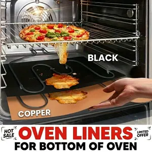 [Heavy Duty Oven Mats] 2 Thick Heavy Duty Non-Stick Oven Mats Bakeware Baking for Electric Oven Bottoms | for Gas Grills, Free Party Gifts BBQ Accessories Beech Holiday Essentials