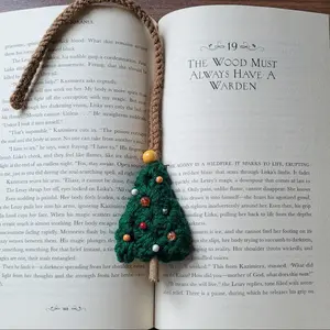 Hanging beaded christmas tree bookmark Crochet