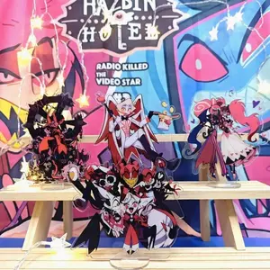 Hazbin Hotel Lucifer, Alastor & Velvet Acrylic Standee Set | Fan Art Desk Decor |  Gift