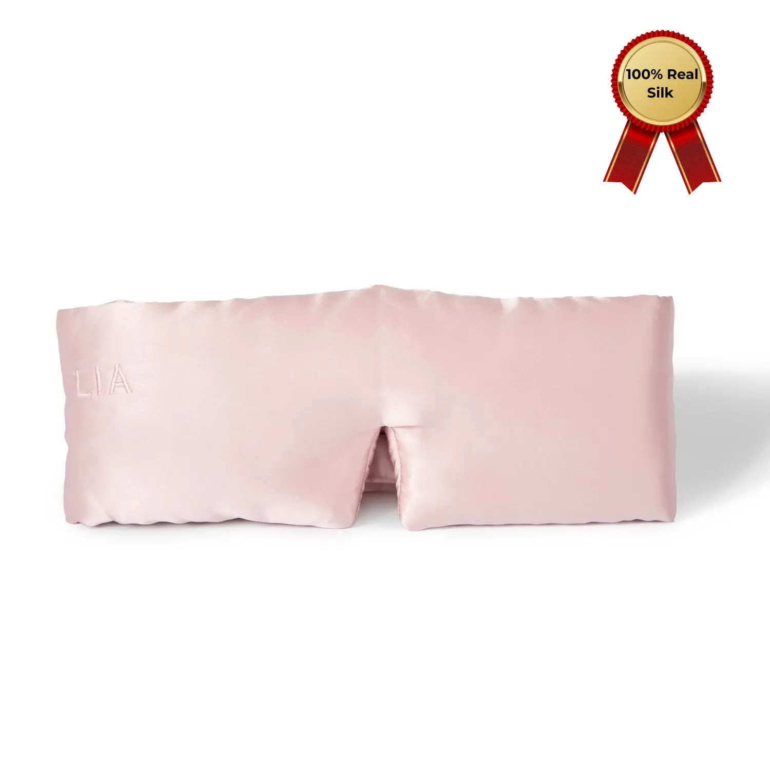 LIA Deep Sleep Silk Eye Mask Face Hugging for Darkness Mulberry Silk Comfortable and Luxurious 100% Real Silk Dusty Rose or Champagne