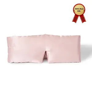 LIA Deep Sleep Silk Eye Mask Face Hugging for Darkness Mulberry Silk Comfortable and Luxurious 100% Real Silk Dusty Rose or Champagne