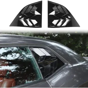 for Challenger Side Window Blinds Shades Shutters Slats Venetian Blinds Scoop Louvers Trim Fit for 2008-2025+ Dodge Challenger Exterior Accessories, Black 2pcs