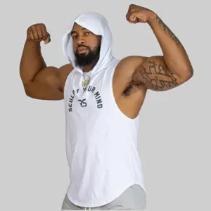 TANK TOP HOODIE Casual Classic Menswear Athletic Day Gym Jeans Pants Shorts Sweatpants