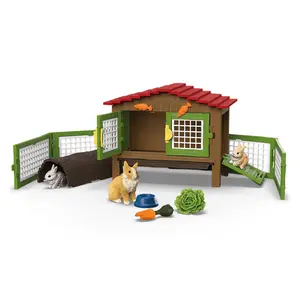 Schleich Rabbit hutch - Toy Model Figurine - Home Decor Omaments