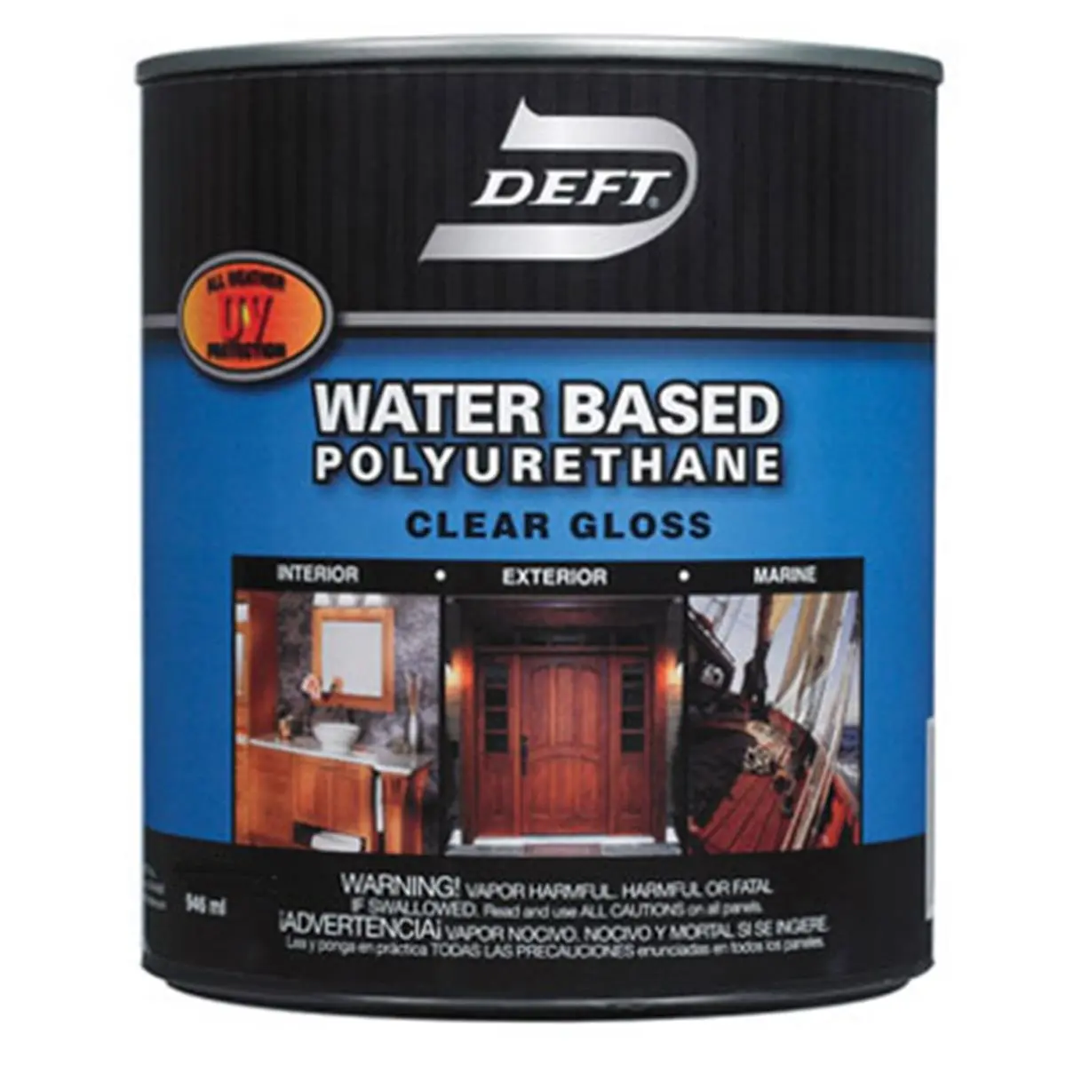 212 MAIN Deft DFT257-01 Water-Based Gloss Polyurethane, Gloss Finish, Exterior Use, Pack of 4