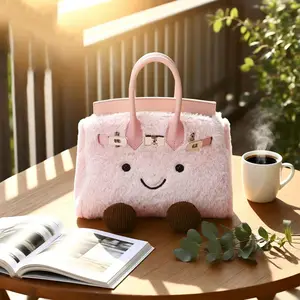 Cute Plush Crossbody Bag for Women, Cartoon Fashion Handbag, Stylish and Cozy Accessory, PU Tote Satchel, Crossbody Puffy Bag