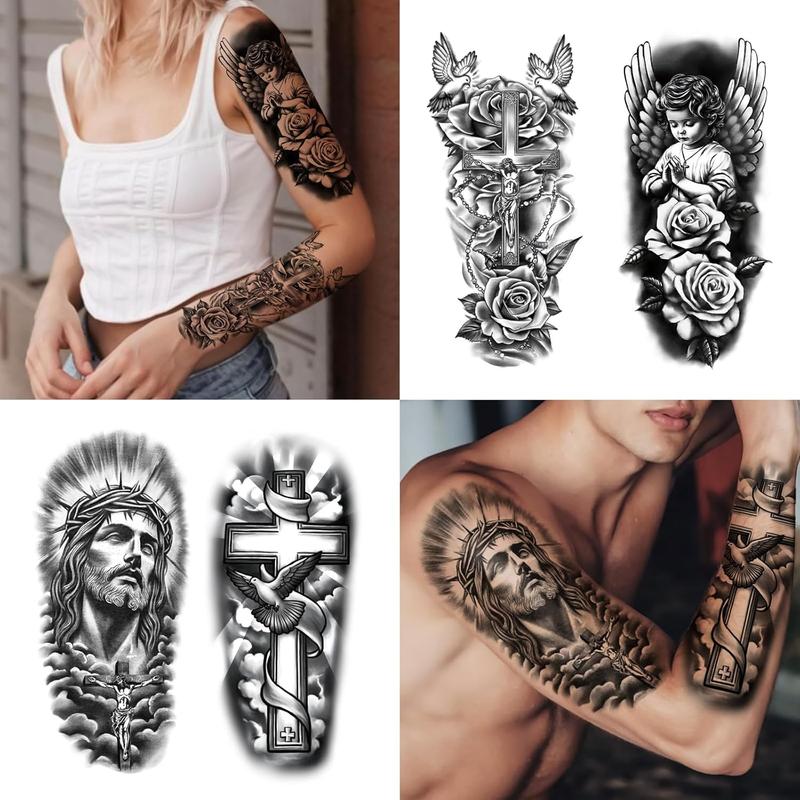 77 Sheets Temporary Tattoo for Women and Men, 17 Sheets Half Arm Chest Shoulder Fake Tattoos, 60 sheets Tiny for Adults Vintage Multi Colored Mixed Style Waterproof Realistic Tattoos Long-Lasting 77 Sheets Temporary Tattoo for Women and Men, 17 Sheets Half Arm Chest Shoulder Fake Tattoos, 60 sheets Tiny for Adults Vintage Multi Colored Mixed Style Waterproof Realistic Tattoos Long-Lasting