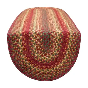 Homespice Decor  Cider Barn Hudson Jute Braided Rugs - Table Runner - Oval - 11 in x 36 in
