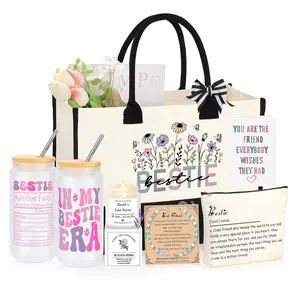 Friend Bestie Birthday Gifts for Women, Friendship Gifts for  Friend Woman, Christmas Mothers Day Valentines Bestie Ideas Presents Basket Set of 6