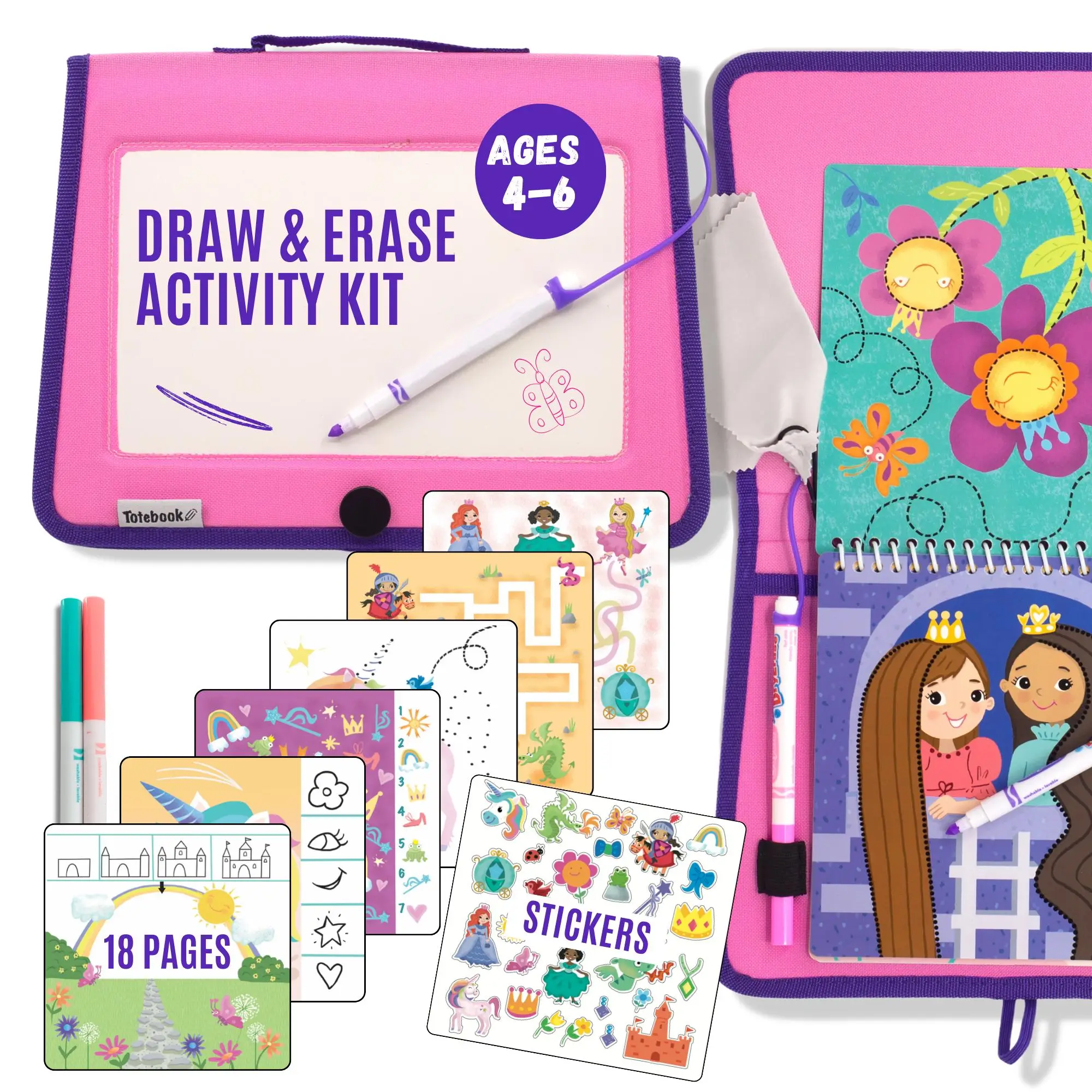 Totebook Kids Dry Erase Travel Activity Book
