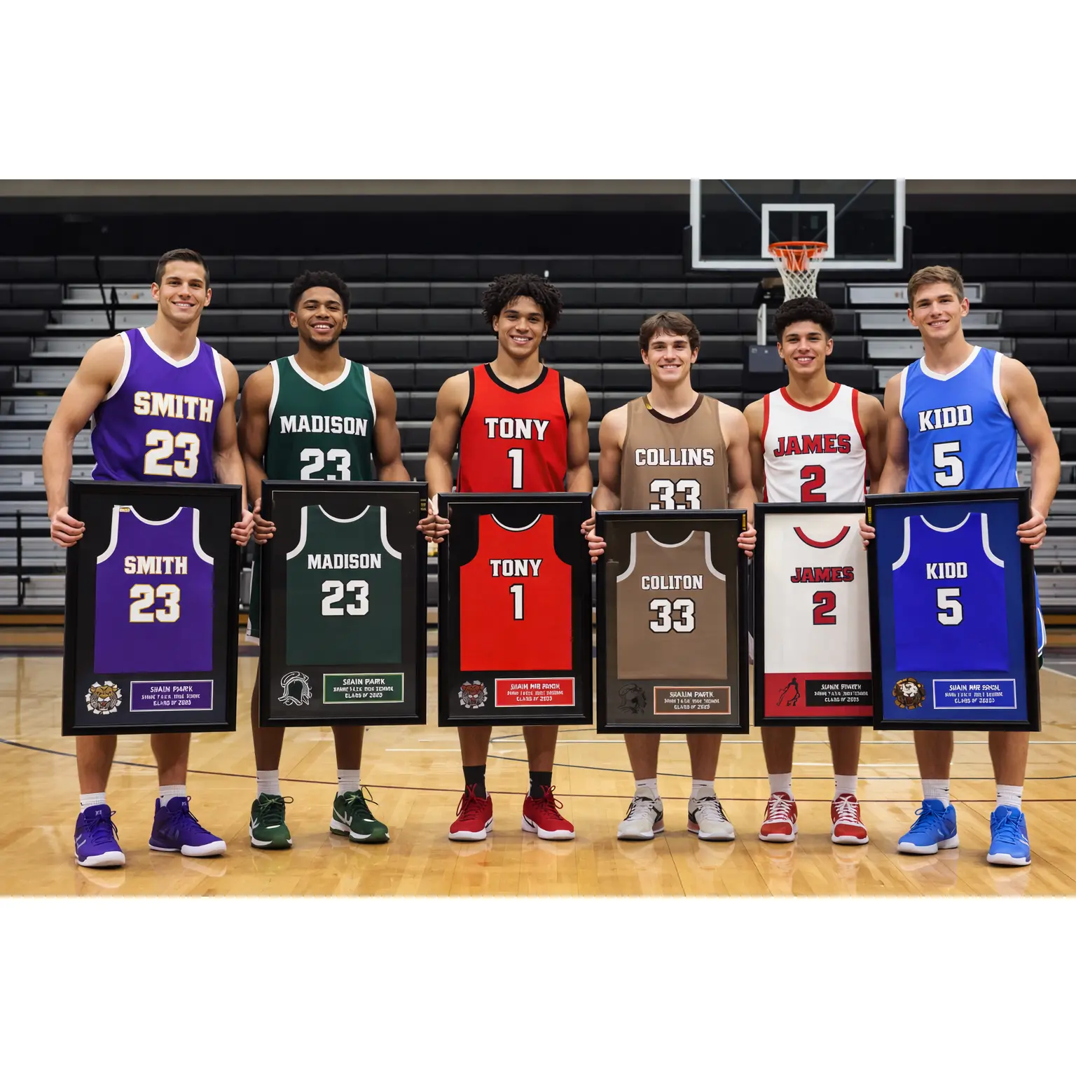 Basketball Senior Night Gift — Custom Jersey Picture Frame