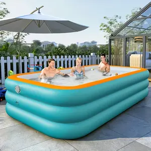 Inflatable Swimming Pool, 1 Count Inflatable Swimming Pool for Entertaining and Relaxing, Outdoor Swimming Pool for Home Garden Yard