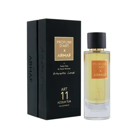Profumi D'Art x Armaf Art 11 Acqua Tua Eau de Parfum (3.6 Oz) - Unisex Signature Fragrance, Fresh Marine Citrus Scent with Florals, Woody Oud Amber Base, Mediterranean-Inspired Amber Saffron Fragrance, Amber Saffron Unisex Fragrance