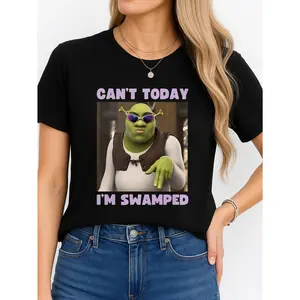 Shrek T Shirt Black Casual Wear Personalized Unisex Women's Top Summer Comfortable Breathable Short Sleeve Tee Suitable For All Outfits Made In Usa