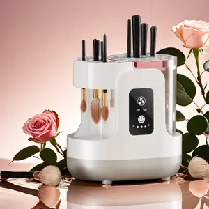 Electric Makeup Brush Cleaner 3-in-1, Fast Dry Auto Sanitizer with Soft Breeze for Brushes Sponges, USB Portable Desk Vanity Travel Gift for Women Mom Makeup Lovers Mother’s Day Gift