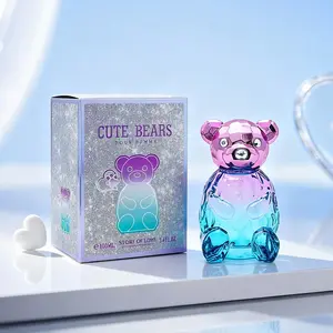Creative Luxury Bear Perfume 100ML Unisex Body Spray Floral Scents Perfume with Long Lasting Floral Chypre Scent Floral Fruity Scent, Refreshing Fragrance for Daily Use Dating Travel & Holiday Gifts