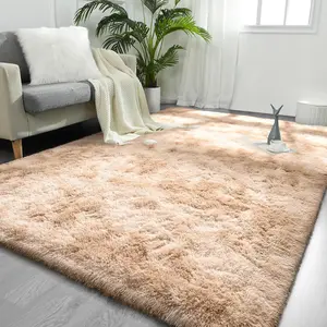 Tie Dye Area Rug, Modern Pompidou Style Polyester Fibre Carpet, Colorful Abstract Art Living Room Rug for Aesthetic Room Decor, Halloween Ready Floor Mat-S