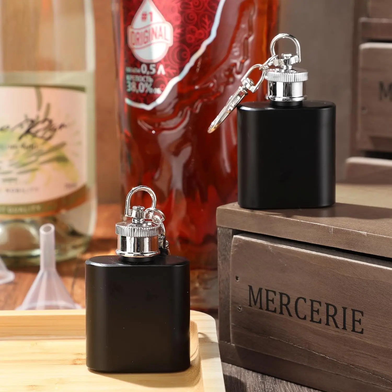1oz Black Flask