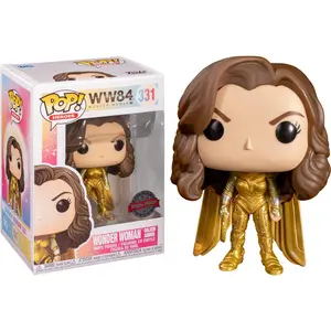 Funko POP! Heroes WW84 Wonder Woman Golden Armor #331 [Unmasked] Exclusive
