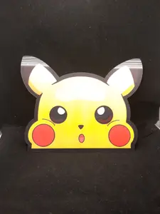 Pokemon Pikachu Window Peeker Sticker Lenticular 3D Motion Animated Decal Laptop Wall Card Binder