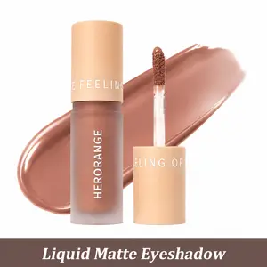 HERORANGE 2-in-1 Matte Liquid Eyeshadow & Lip Color – Waterproof & Sweat-Proof, 12H Long-Lasting, Transfer-Proof & Crease-Proof, Smudge-Proof, Multi-Use Eye Makeup & Lipstick, Easy to Apply, Natural Matte Finish, All-Day Wear for All Skin Types