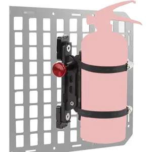 Molle Panel Fire Extinguisher Mount - Tactical Car Quick Release Fire Extinguisher Bracket Kits Fits 1-2 in Slots Holes for Trucks Vehicles Gear Molle Accessories