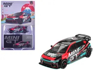 Hyundai Ioniq 5N RS-01T "Mini GT" Black with Graphics "2025 Tokyo Auto Salon" Limited Edition 1/64 Diecast Model Car by Mini GT