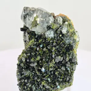Epidote and Quartz - High Luster, Chunky Epidote Crystals